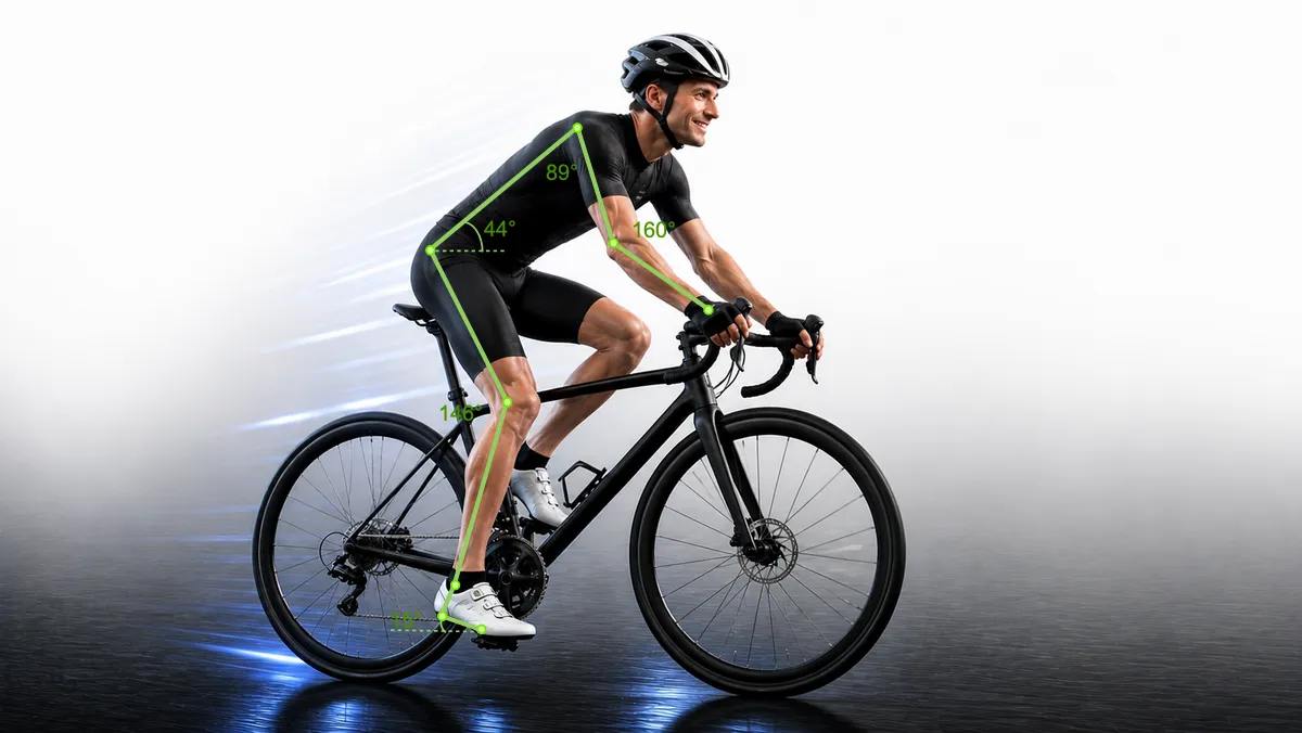 AI-assisted dynamic bike fitting — pedaling angle measurements